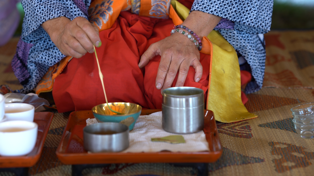 photo showing part of a Traditional Japanese Tea Ceremony